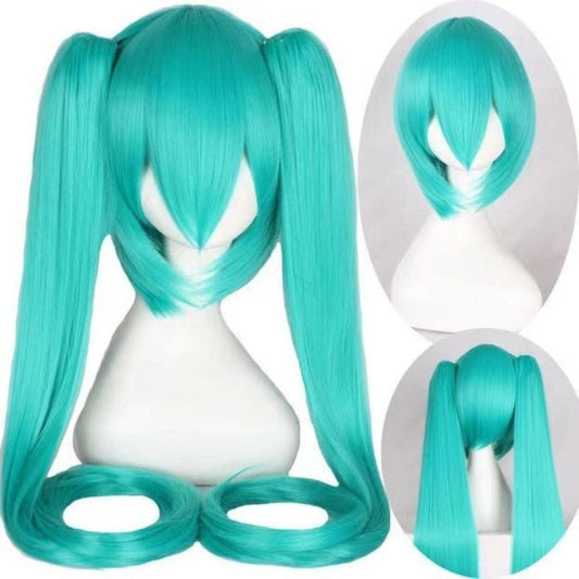 PUYYDS Vocaloid Miku Cosplay Wig Costume Japan Midi Dress Beginner Future Miku Cosplay Female Halloween Women's Costume Men size