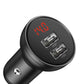 Baseus Car Charger Digital Display Dual USB 4.8A 24W Gray (CCBX-0G)