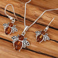 Sterling Silver & Natural Baltic Honey Amber BUMBLE BEE Pendant (Optional Necklace)