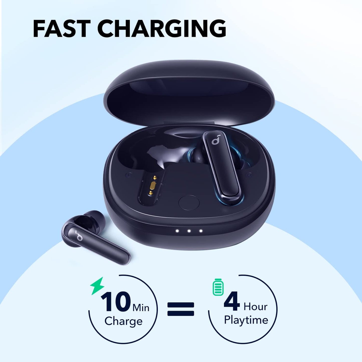 soundcore by Anker P3 Noise Cancelling Earbuds, Ultra Long 50H Playtime, Fast Charging, Big Bass, Multi-Mode Noise Cancelling, AI-Enhanced Calls, Wireless Charging, App Control, Bluetooth 5.2