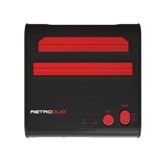 Retro-Bit Retro Duo 2 in 1 Console System - for Original NES/SNES, & Super Nintendo Games - Black/Red