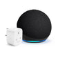 Echo Dot (5th generation, 2022 release) | Charcoal + Meross Matter Smart Plug, Works with Alexa - Smart Home Starter Kit