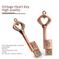 BORLTER CLAMP 32GB USB Flash Drive Cute Memory Stick Retro Metal Heart Key-Shaped Pendrive for External Data Storage