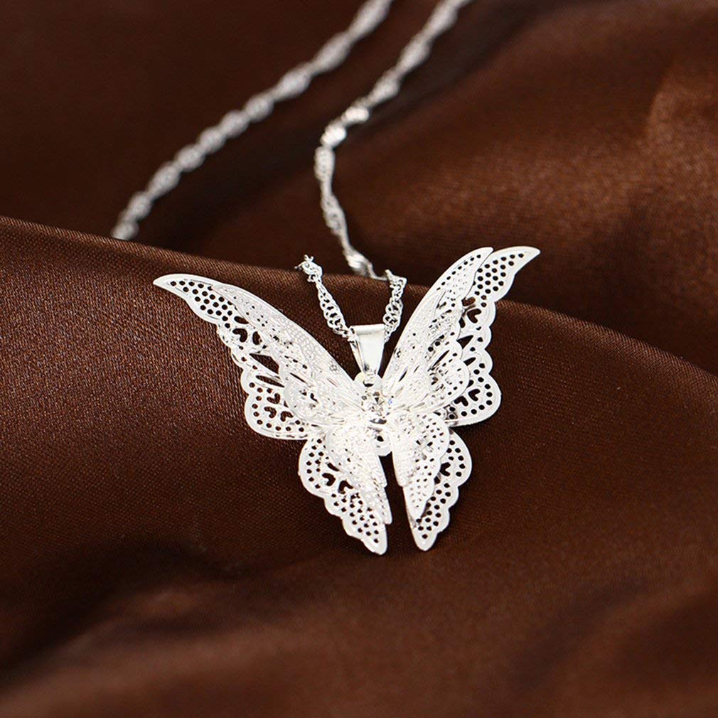 Premium Quality 1 PC Butterfly Necklace Pendant Chain for Women Lady Girl