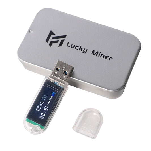 USB Bitcoin Miner btc solo miner LV03 Lottery crypto miner asic 74KH with Mini Display mini bitcoin miner machine（1PCS）