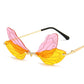 Fashion Rimless Sunglasses Women Vintage Dragonfly Steampunk Sunglasses Men Frameless Gradient Clear Lens Glasses