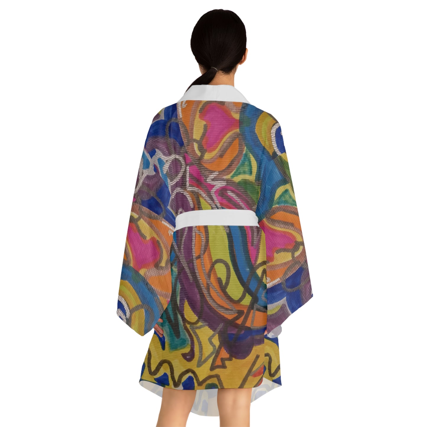 Long Sleeve Kimono Robe (AOP)