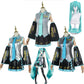 PUYYDS Vocaloid Miku Cosplay Wig Costume Japan Midi Dress Beginner Future Miku Cosplay Female Halloween Women's Costume Men size