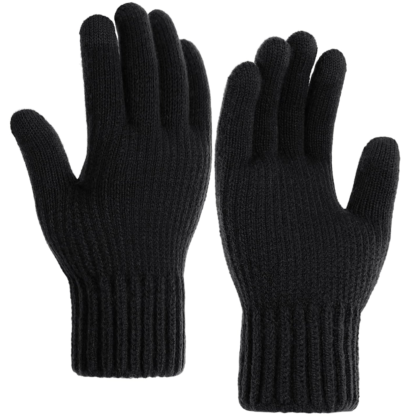 Ymomode Winter Gloves for Men - Women Upgraded Touch Screen Cold Weather Thermal Warm Knit Glove for Running Driving Hiking