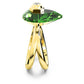 Swarovski Numina Ring Green Pear Drop Crystal with Zirconia, Gold Tone Plated from the Numina Collection, Size 55