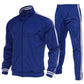 Nothinchan Men's Tracksuits 2 Piece Casual Athletic Set Full Zip Sweatsuits Workout Activewear Long Sleeve Running Jogging Suits Set(Royal Blue,5XL)