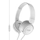 Roxel RX110 Lightweight Wired Foldable Headphones with Mic & Volume Control, On-Ear Headphones, Ergonomic Design, Answer Incoming Calls, Compatible with Android and IOS Devices (White)