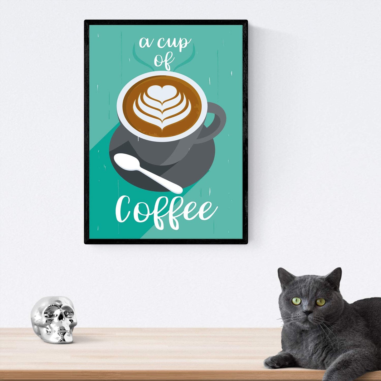 Nacnic Set coffee sheets. Posters kinds of coffee. Coffee colorful 1. Size A4