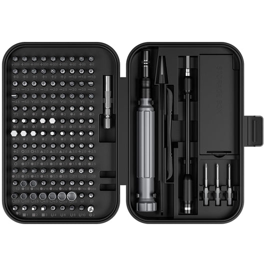 Precision Screwdriver Set, SOONAN 150 in 1 Electronics Tool Kit with 120 Bits Magnetic Screwdriver Set & 30-bit Tool Set Handy Repair Tool for Computer Phone Watch Camera Laptop, Black