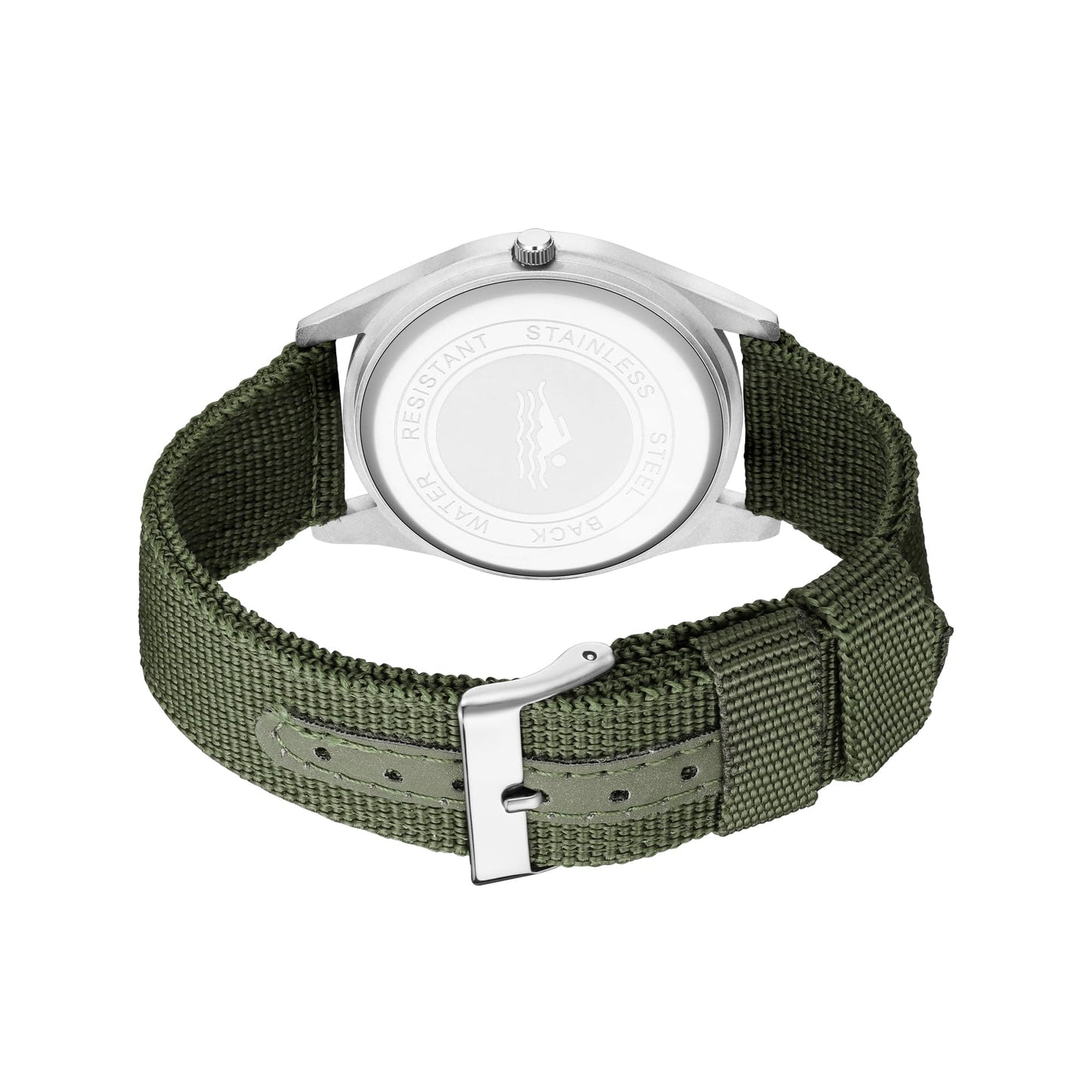 Gosasa Unisex Military Watches Sport Textile Nylon Strap Luminous Fashion Watch Analog Display Quartz Waterproof Casual Wristwatch (Green Luminous)