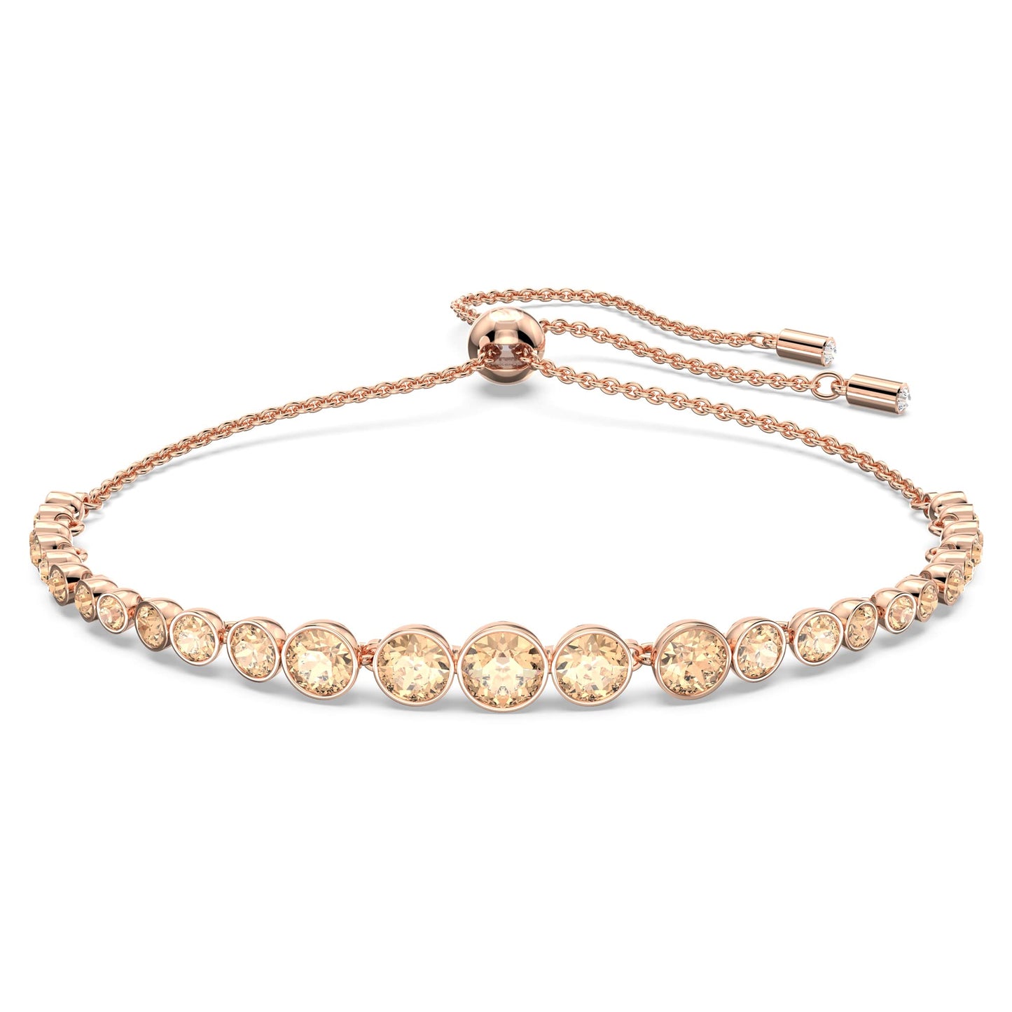 Swarovski Emily Bracelet, Golden Mixed Round-Cut Crystals and Rose-Gold Tone Plated, from the Emily Collection