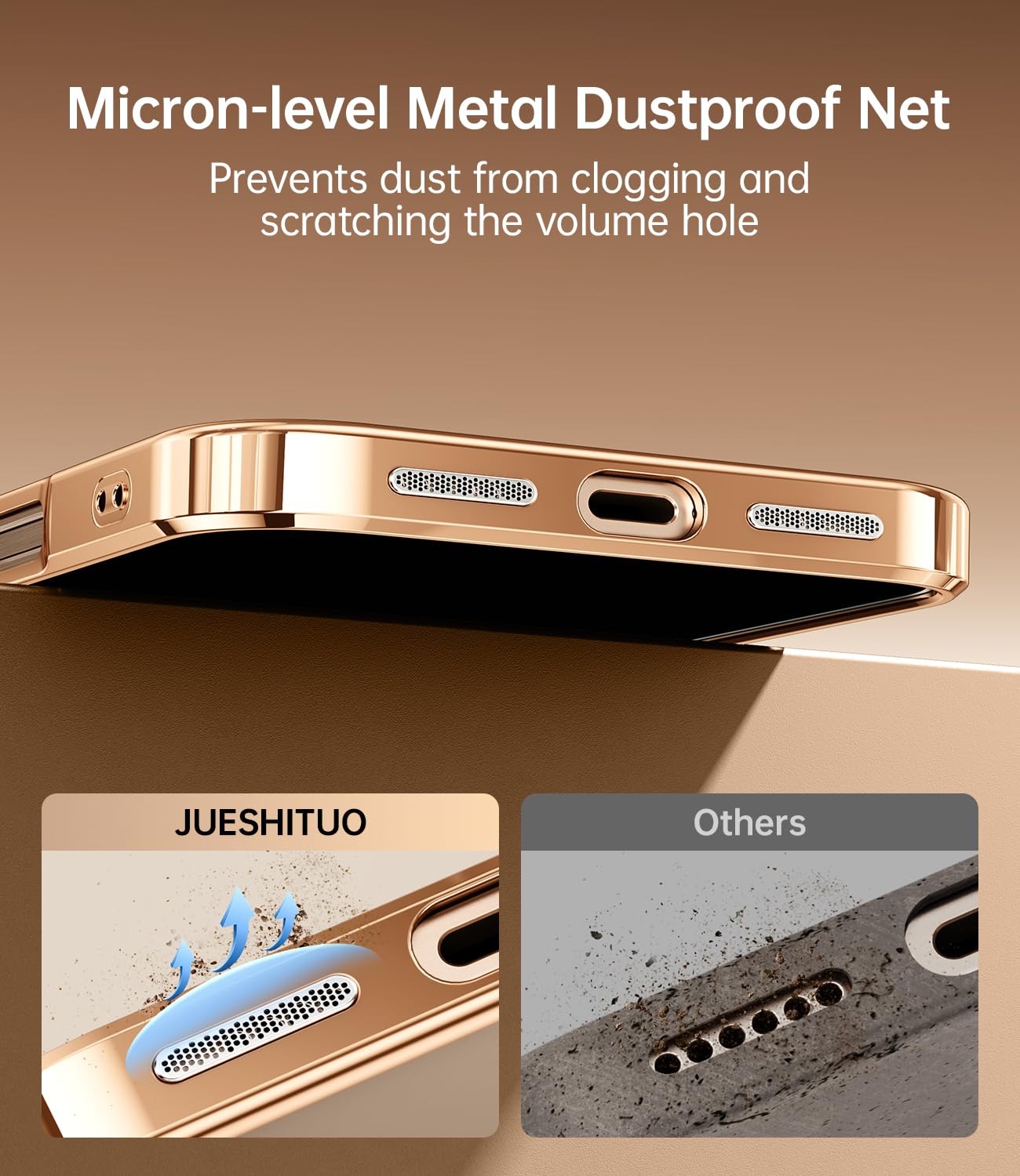 JUESHITUO for iPhone 16 Pro Max Case for Magsafe, Not-Yellowing, Integrated Camera Protection, with 2 Screen Protectors, Military Grade Protection Shockproof Women Men Phone Cover, Desert Titanium