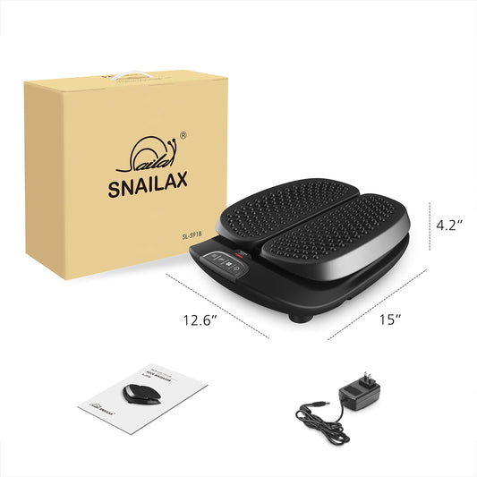 Snailax Foot Massager Machine with Heat,Remote Control,Adjustable Vibration Feet Massager Machine Increased Blood Circulation,Plantar Fasciitis, Stress (Black)