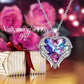 Kate Lynn Necklace for Women Love Heart Pendant Mother's Day Gifts Crystal Angel Wings Necklace for Her Birthday Gifts for Women Mum Wife Girlfriend Her Ladies Gifts Jewellery Box