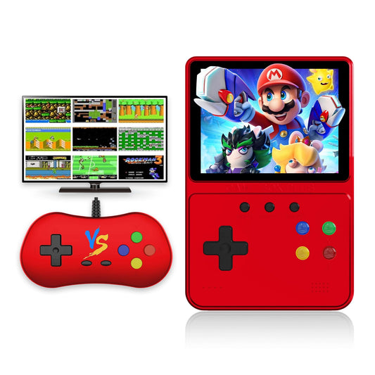 ToySafari Retro Portable Handheld Game Console to 500 FC Classic Games Anytime Anywhere, 3.5In Screen Handheld Video Game Console 1200mAh, Game Boy Support for Connecting TV & Two Players(Red)