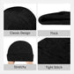 Cute Jamaica Flag Knit Hat Soft Classic Stretchy Ski Beanie Cap Winter Jamaican Warm Hats for Women Men Black