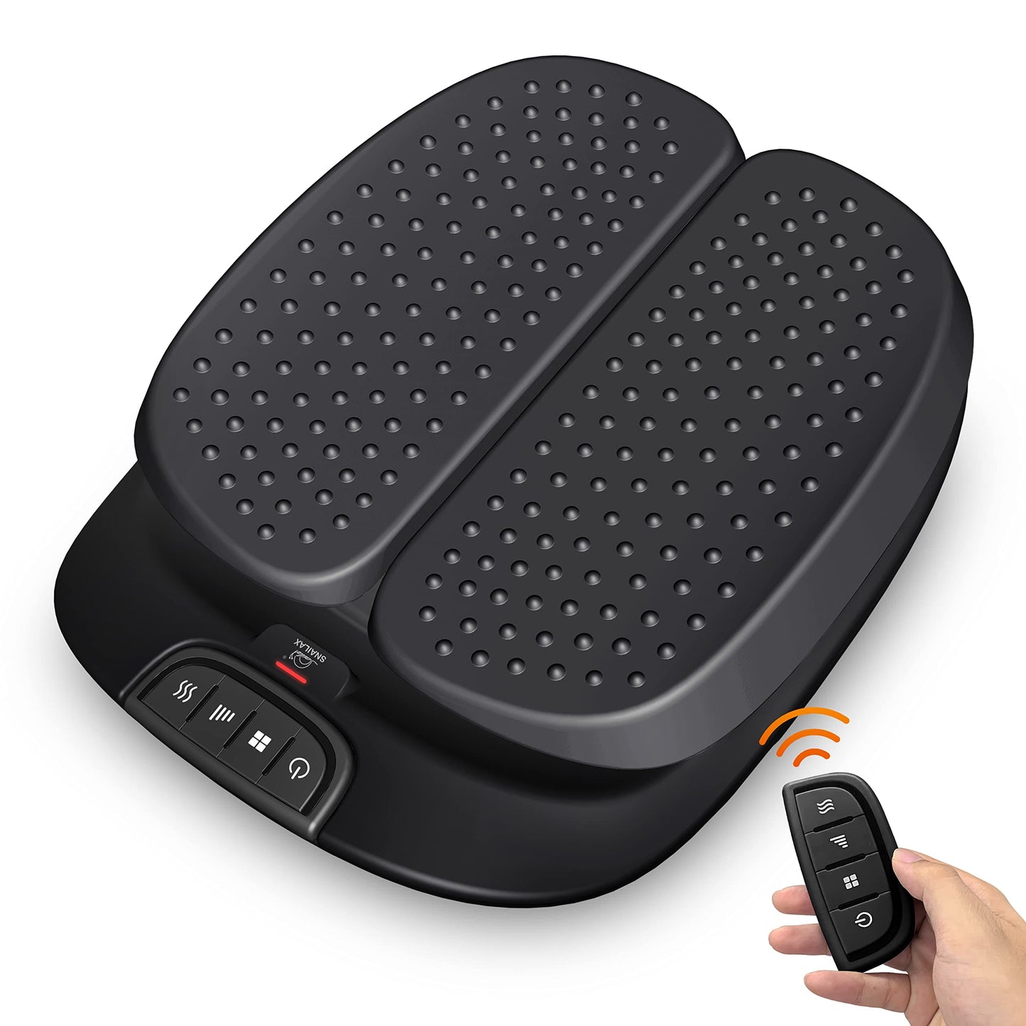 Snailax Foot Massager Machine with Heat,Remote Control,Adjustable Vibration Feet Massager Machine Increased Blood Circulation,Plantar Fasciitis, Stress (Black)