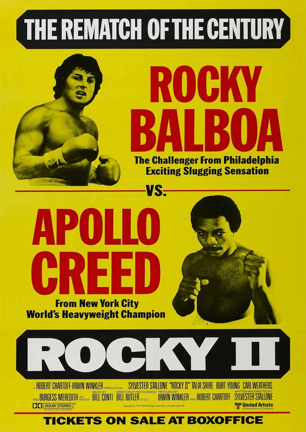 OMG Printing Rocky 2 Stallone Boxing Poster/Print/Picture Satin Photo Paper - A3-297mm x 420mm