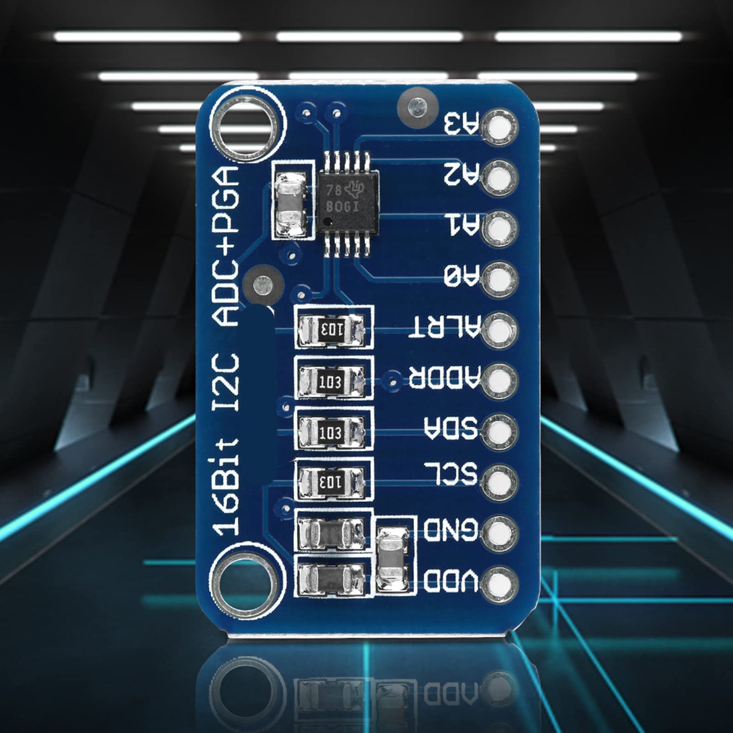 ADC Module, Analog to Digital Converter Module, 16-Bit ADS1115 I2C 4-Channel Development Board, Analog to Digital ADC Module (2Pcs)