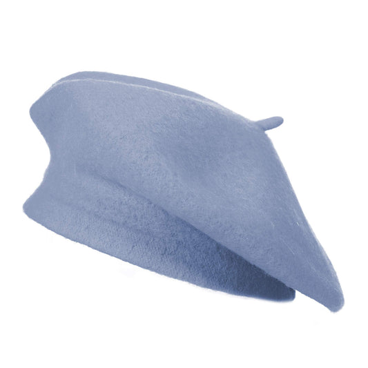 ZLYC Women's Classic French Artist Beret Beret, Sky Blue, One Size