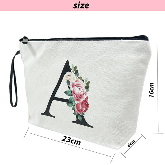 Personalised Makeup Bag Gifts for Women A-Z Make Up Bag Gifts Birthday Gifts for Best Friend Unique Friendship Gifts Thank You Gifts for Women Sister Mum Bride Bridesmaid Cosmetic Bag(S)