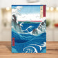 Awa Province: Naruto Whirlpools by Utagawa Hiroshige. Japanese Woodblock Art. Greeting Card. Blank Inside.