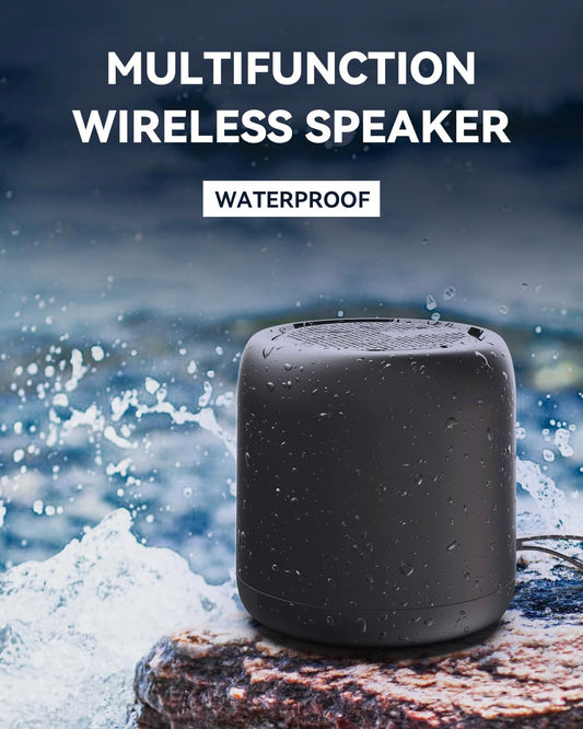 FIKDCMJ Bluetooth Speakers,Portable Wireless Speaker with 24H Playtime,IPX4 Waterproof Stereo Sound Bluetooth 5.0, 1200mAh Wireless Stereo Pairing, Speaker for Home, Outdoors, Travel (Black)