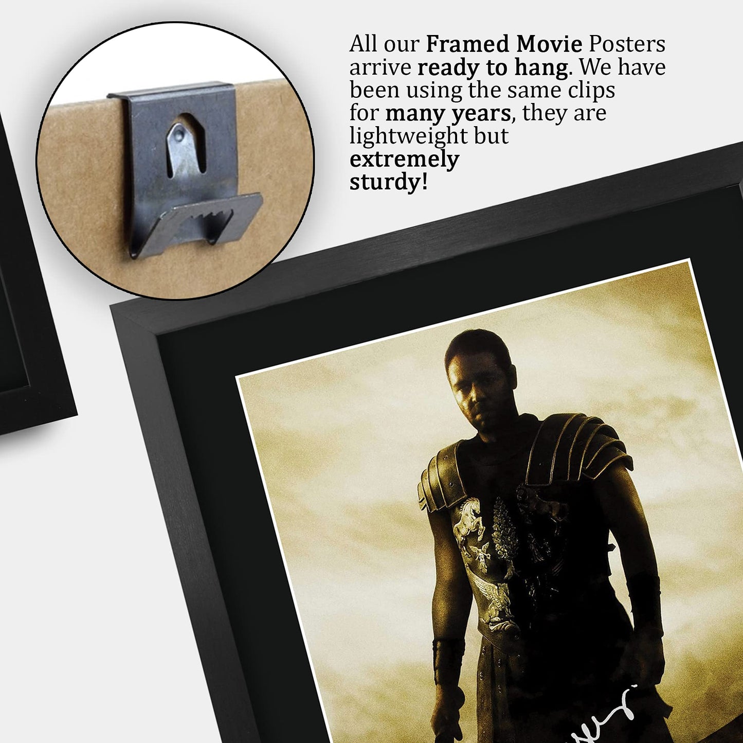 HWC Trading A3 FR Gladiator Movie Poster Russell Crowe Signed Gift FRAMED A3 Printed Autograph Film Gifts Print Photo Picture Display