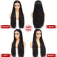 Beluck Straight Human Hair Wig For Black Women, 13X6 HD Lace Front Wigs Human Hair 180 Density, Glueless Wig Human Hair Pre Plucked With Baby Hair, Brazilian Real Human Hair Lace Frontal Wig 16 Inch