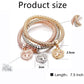 AONAT Crystal Charms Multilayer Bracelets - 3PCS Gold/Silver/Rose Gold Corn Chain Bracelet for Women, Tree of Life Stretch Bracelet