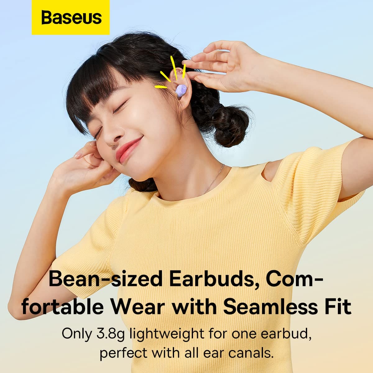 Baseus Earphone Bluetooth Bowie WM02 TWS, BT 5.3 wireless in-earbuds Purple (NGTW180005)