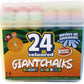 24 Coloured Chunky Chalks , Giant, Pavement, Washable, Fun for Children 8 Vibrant Colours, Outdoor, Garden, Drawing - Artists - Toddler,Kids
