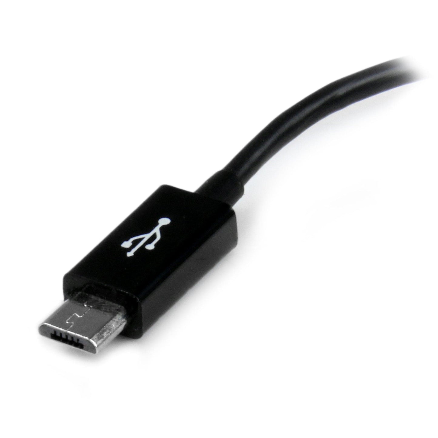 STARTECH.COM 5In Micro USB to USB Otg Host Adapter - Micro USB Male to USB a Female On-The-Go Host Cable Adapter, Black