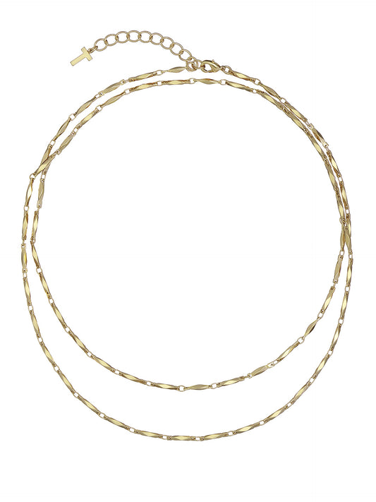 Ted Baker Sparkia Sparkle Chain Wrap Necklace (Gold Tone)