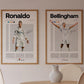 Neymar Ronaldo Messi Griezmann Bellingham Haaland Poster Bundler, Soccer Art Print, Football Poster, Set of 6 (A4-21 x 29.7cm)