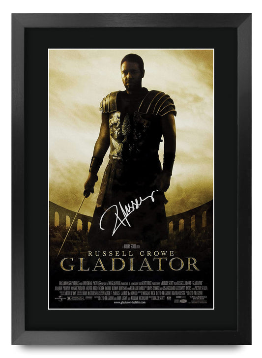 HWC Trading A3 FR Gladiator Movie Poster Russell Crowe Signed Gift FRAMED A3 Printed Autograph Film Gifts Print Photo Picture Display