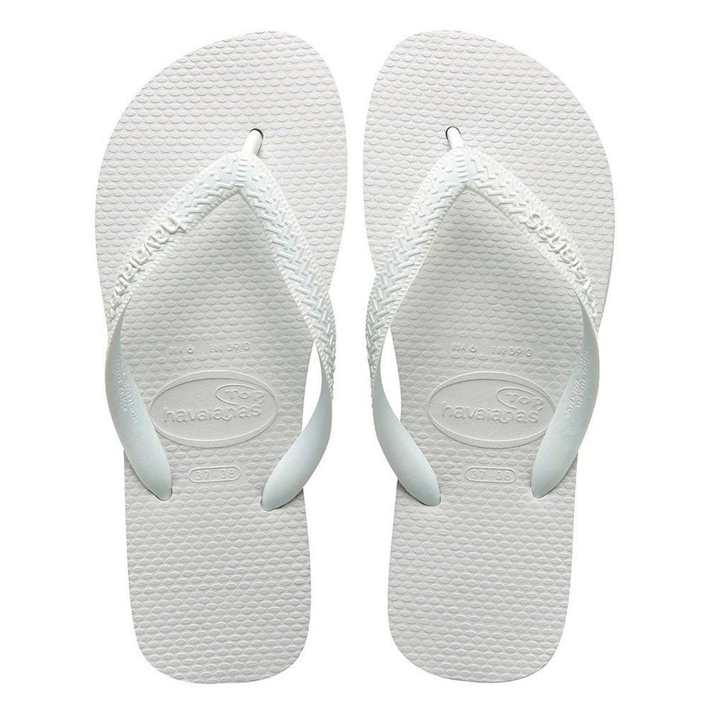 Havaianas Unisex Flip Flop Sandals, White, 9 US Men