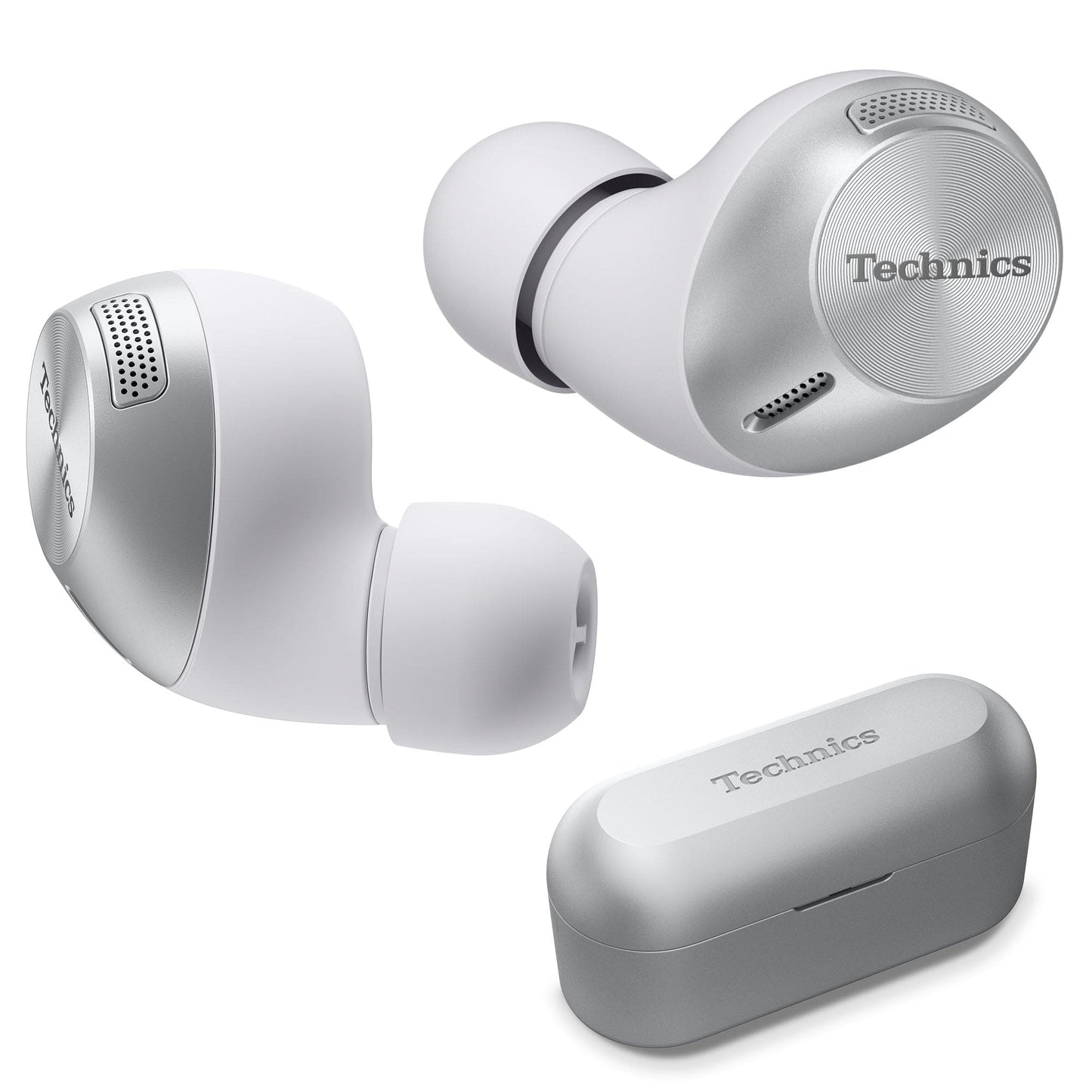 Technics HiFi True Wireless Multipoint Bluetooth Earbuds II, Active Noise Cancelling, 3 Device MultiPoint Connectivity, Impressive Call Quality, LDAC Compatible, EAH-AZ40M2-S (Silver)