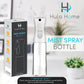 Hula Home Continuous Spray Bottle for Hair (10.1oz/300ml) Empty Ultra Fine Plastic Water Mist Sprayer – For Hairstyling, Cleaning, Salons, Plants, Essential Oil Scents & More - White