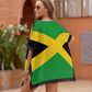 Jamaican Flag Women's Beach Cover up Swimsuit Soft Fabric with Bohemian Style Print for Beach Swimwear, Summer Casual Loose Sun Dress