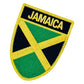 Jamaica Shield Flag Embroidered Emblem Rasta Jamaican Rastafarian Badge Applique Fastener Hook and Loop National Patc