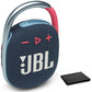 JBL Clip 4 Portable Bluetooth Speaker - Waterproof and Dustproof IP67, Mini Bluetooth Speaker for Travel, Outdoor and Home w/Microfiber Cleaning Cloth (Blue/Pink)