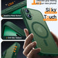 CANSHN Magnetic for iPhone 16 Case, Upgraded [Full Camera Protection] [Compatible with Magsafe] [Translucent Matte] Shockproof Protective Phone Case for iPhone 16 6.1" - Deep Green