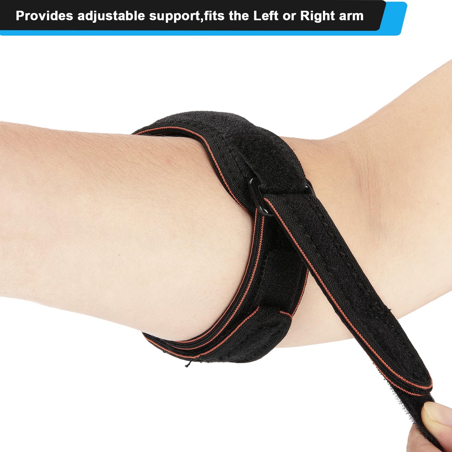 PROIRON Tennis Elbow Support Strap, Adjustable Golfers Elbow Support Brace for Men Women Pain Relief Tendonitis Epicondylitis, Forearm Clasp Splint with EVA Compression Pad, 2 Pack