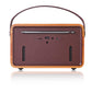 Roxel Retro D1 Vintage DAB+/FM Radio Wireless Speaker | Bedside Alarm Clock with Sleep Function. Rustic Exterior, Mains and USB Rechargeable, TF card, AUX and USB Compatible (Walnut)